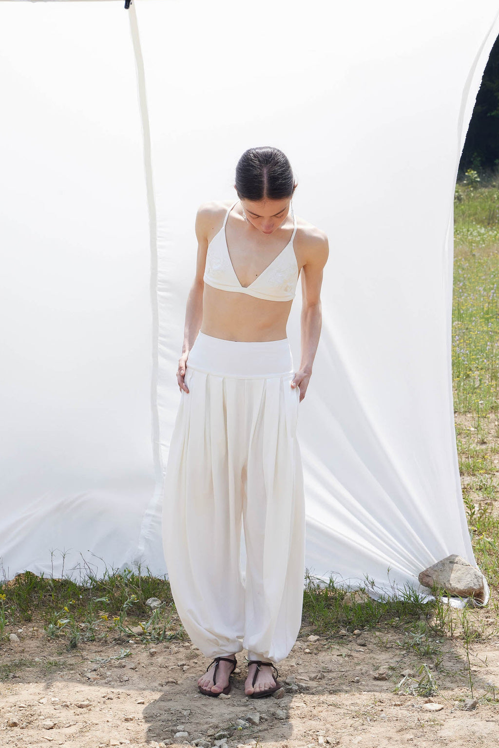 High Waist Pleated Practice Pants